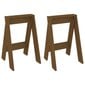 vidaXL taburetes, 2 gab., brūnas, 40x40x60 cm, priedes masīvkoks cena un informācija | Virtuves un ēdamistabas krēsli | 220.lv