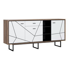 Cabinet BROLO 198x40xH91cm, black/white цена и информация | Комод | 220.lv