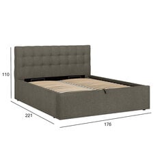 Bed LEENA 160x200cm, beige цена и информация | Кровати | 220.lv
