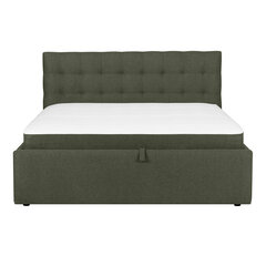 Bed LEENA 160x200cm, with mattress, green цена и информация | Кровати | 220.lv