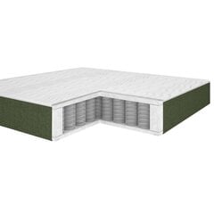 Bed LEENA 160x200cm, with mattress, green цена и информация | Кровати | 220.lv