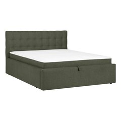 Bed LEENA 160x200cm, with mattress, green цена и информация | Кровати | 220.lv