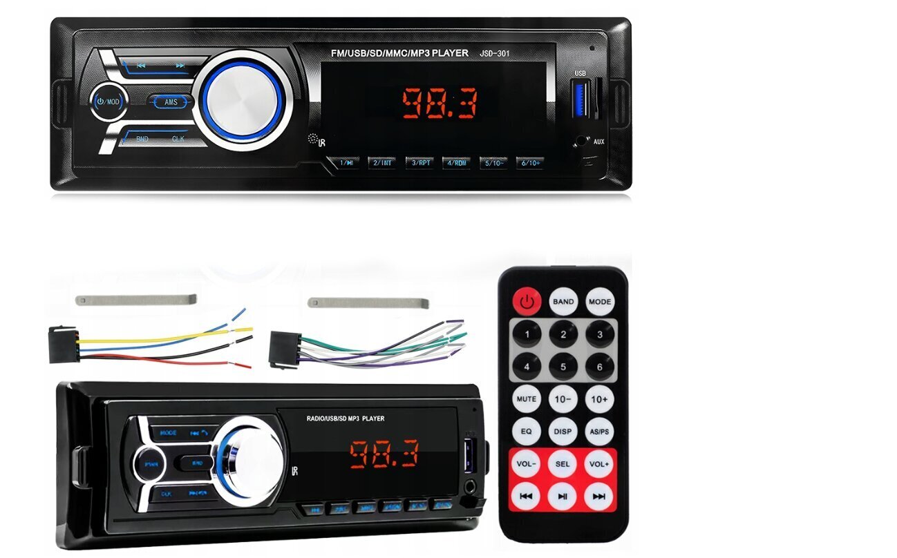 Automašīnas stereo Bluetooth retoo 1 DIN CA016A-9008U цена и информация | Auto magnetolas, multimedija | 220.lv