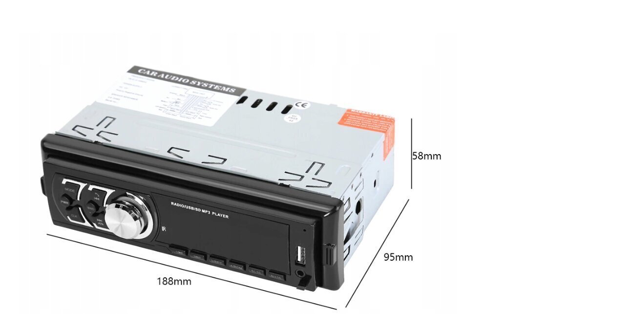 Auto radio bluetooth retoo 1 DIN XBAY CAR RADIO cena un informācija | Auto magnetolas, multimedija | 220.lv