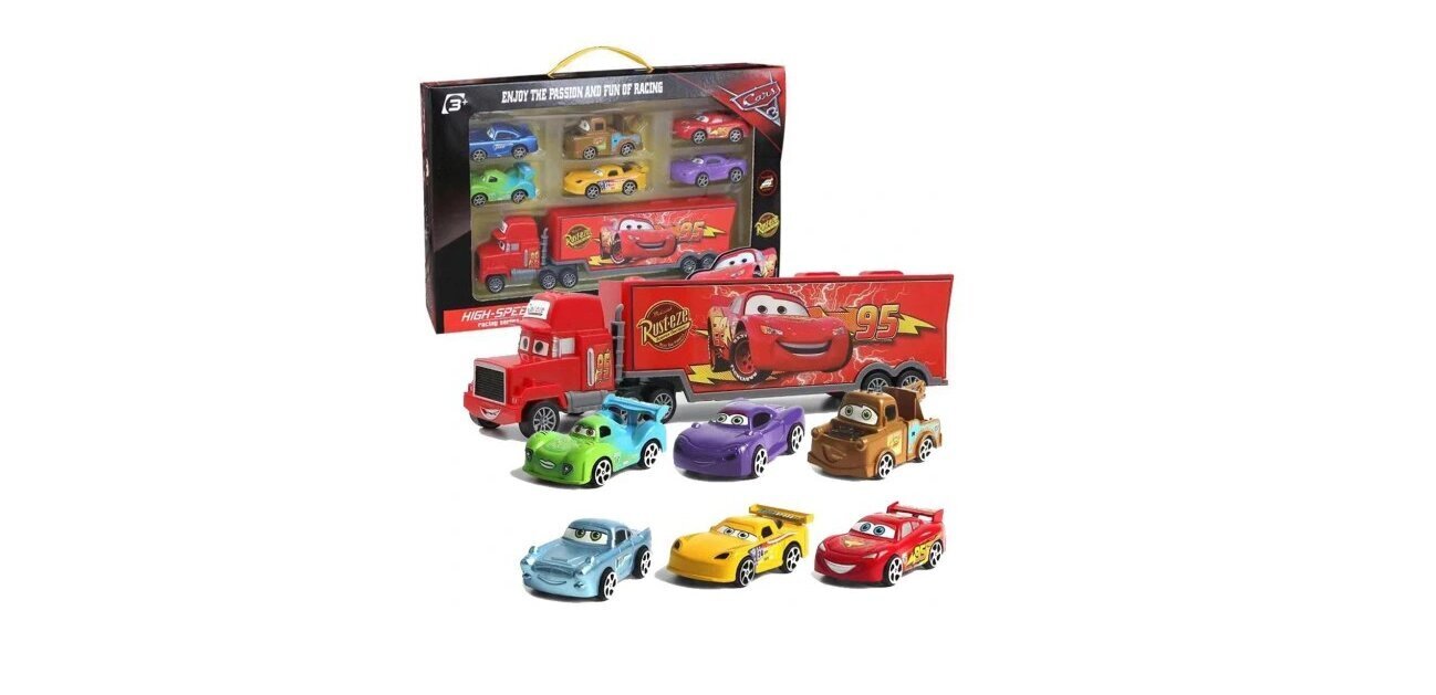 Automašīnas McQueen Cars, 7in1 cena un informācija | Rotaļlietas zēniem | 220.lv