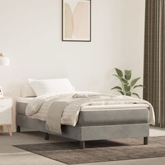 Кровать vidaXL, 90х190 см, серая цена и информация | Кровати | 220.lv
