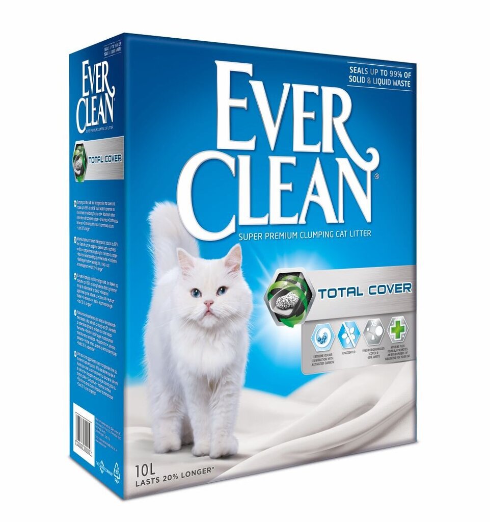 Kaķu pakaiši EverClean Total Cover, 10 L cena un informācija | Smiltis un pakaiši | 220.lv