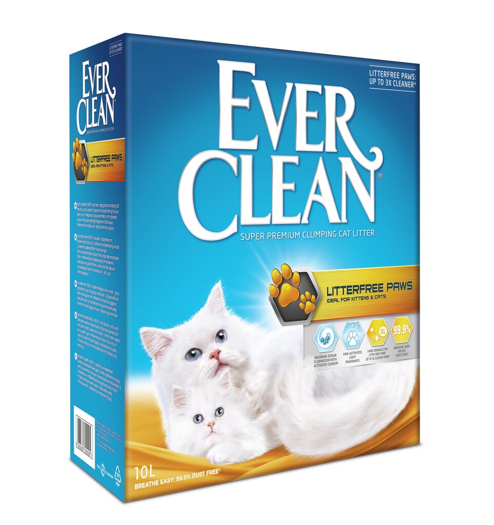 Kaķu pakaiši EverClean Litter Free Paws, 10 L cena un informācija | Smiltis un pakaiši | 220.lv