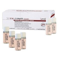 Matu losjons Inebrya Ice Cream Keratin Restructuring Lotion ar keratīnu, 12x11 ml цена и информация | Средства для укрепления волос | 220.lv