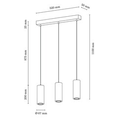 Piekaramā lampa Pipe цена и информация | Люстры | 220.lv