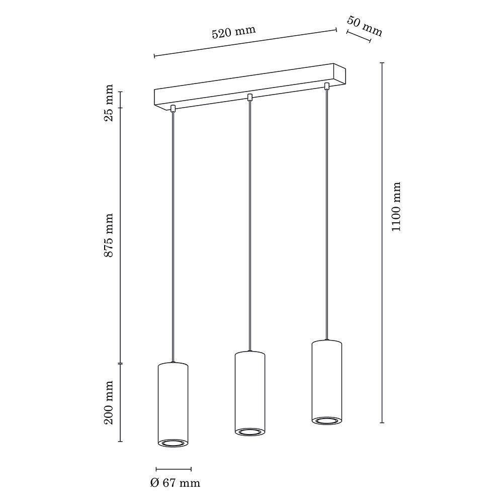 Piekaramā lampa Pipe cena un informācija | Lustras | 220.lv