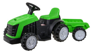 Детский электрический трактор с прицепом, зеленый цена и информация | Электромобили для детей | 220.lv