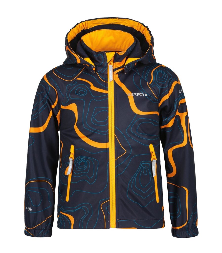 Icepeak bērnu softshell jaka Joice 51869-3*390, tumši zils/oranžs 6438535439707 cena un informācija | Zēnu virsjakas | 220.lv