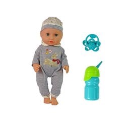 Baby Doll Pee Sound Pacifier lelle, pelēkas Lean rotaļlietas cena un informācija | Rotaļlietas meitenēm | 220.lv