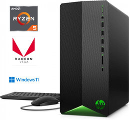 Стационарный компьютер Pavilion Gaming Ryzen 5-4600G 8GB 512GB SSD Radeon Vega 7 Windows 11 Professional цена и информация | Стационарные компьютеры | 220.lv