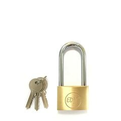 Piekaramā atslēga ar slēdzeni EDM Misiņš Garums (3 x 6 cm) cena un informācija | Durvju slēdzenes | 220.lv