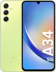 Samsung Galaxy A34 5G Dual SIM 6/128GB SM-A346BLGAEUE Light Green cena un informācija | Mobilie telefoni | 220.lv