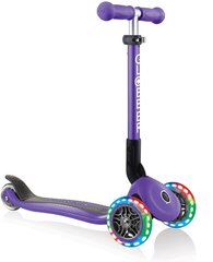 Trīsriteņu skrejritenis Globber Junior Foldable Fantasy Lights, 437-103, violets цена и информация | Самокаты | 220.lv