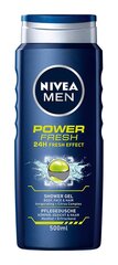 Dušas želeja nivea men 500ml power fresh vīriešiem цена и информация | Масла, гели для душа | 220.lv