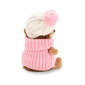 Ezīte Pūkainīte: baltā cepurē ar rozā bumbuli cena un informācija | Mīkstās (plīša) rotaļlietas | 220.lv