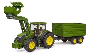 Трактор с погрузчиком и прицепом Bruder 03155 John Deere 7R 350 цена и информация | Игрушки для мальчиков | 220.lv