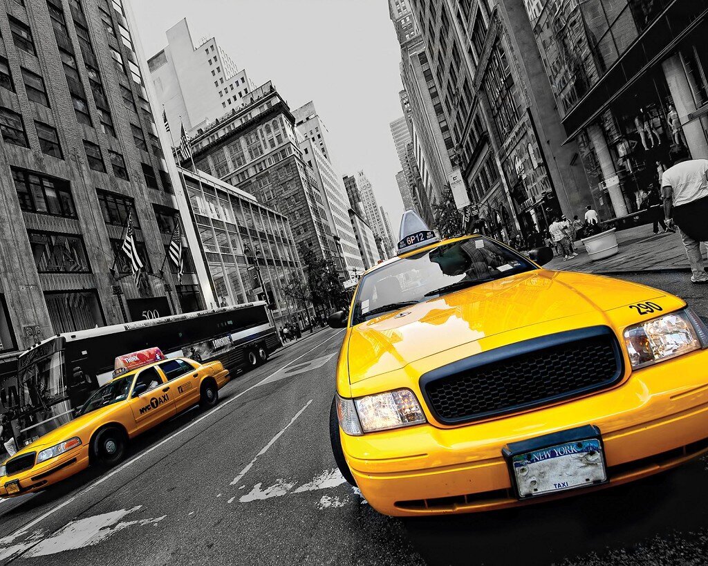 Consalnet Fototapete Yellow Taxi 312 x 219 cm 10069VEXXL цена и информация | Fototapetes | 220.lv