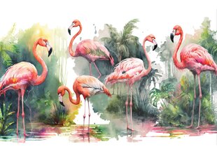 Consalnet Фотообои флизелиновые Flamingos 312 x 219 cm 14558VEXXL цена и информация | Фотообои | 220.lv