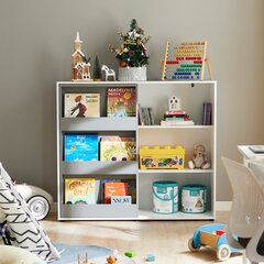 Bērnu plaukts SoBuy KMB33-W, balts цена и информация | Полки для книг и игрушек | 220.lv