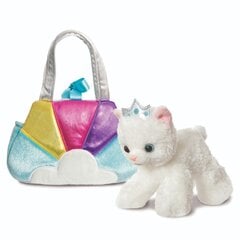 AURORA Fancy Pals plīša kaķu princese zilā somā, 20 cm cena un informācija | Mīkstās (plīša) rotaļlietas | 220.lv