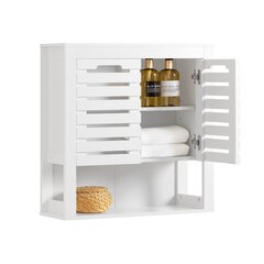 Шкаф для ванной SoBuy BZR51-W, белый цена и информация | Шкафчики для ванной | 220.lv