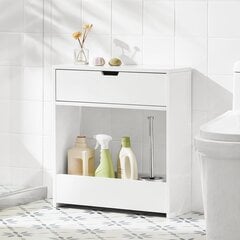 Шкаф для ванной SoBuy BZR48-W, белый цена и информация | Шкафчики для ванной | 220.lv