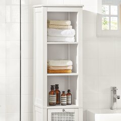Шкаф для ванной SoBuy BZR36-W, белый цена и информация | Шкафчики для ванной | 220.lv