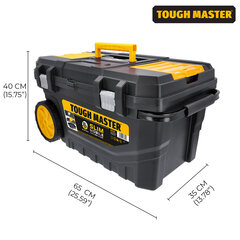 Instrumentu kaste uz riteņiem 650 x 400 x 350 mm UK BRAND TOUGH MASTER TM-UPT-4024 cena un informācija | Instrumentu kastes | 220.lv