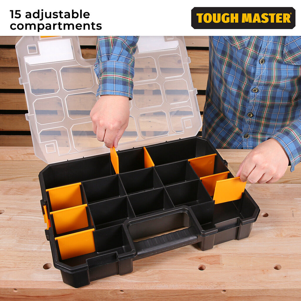 Instrumentu kaste, organizators 440 x 327 x 75 mm UK BRAND TOUGH MASTER TM-UPT-5022 цена и информация | Instrumentu kastes | 220.lv