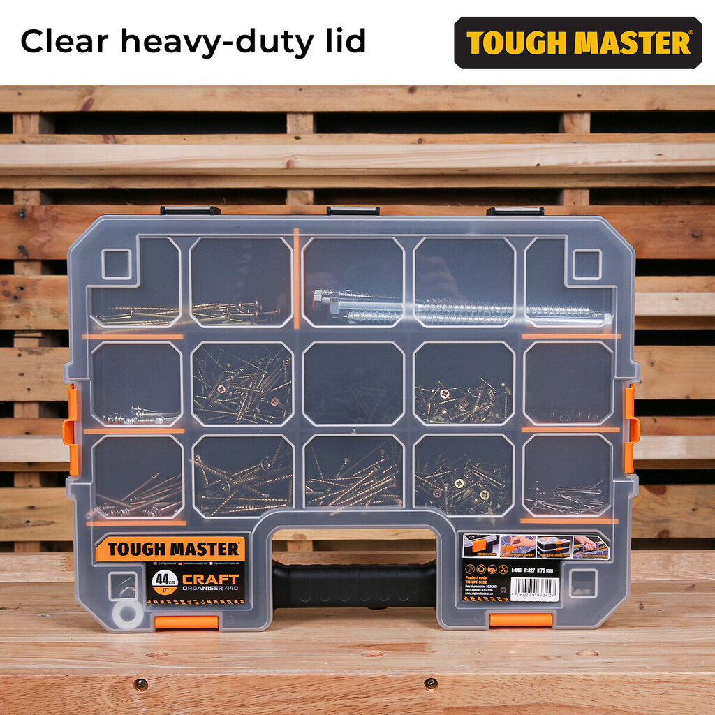 Instrumentu kaste, organizators 440 x 327 x 75 mm UK BRAND TOUGH MASTER TM-UPT-5022 цена и информация | Instrumentu kastes | 220.lv