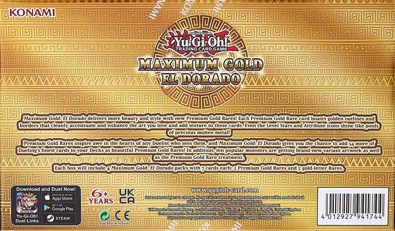 Galda spēle Konami Yu-Gi-Oh! TCG: Maximum Gold El Dorado, EN cena un informācija | Galda spēles | 220.lv