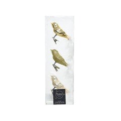 Piestiprināma dekorācija putns 120902 8cm 3gab zelta цена и информация | Елочные игрушки | 220.lv