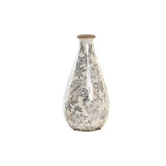Vāze DKD Home Decor Keramika Pelēks Balts (13 x 13 x 26 cm) cena un informācija | Vāzes | 220.lv