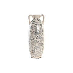 Vāze DKD Home Decor Pelēks Balts Keramika (13 x 13 x 35 cm) cena un informācija | Vāzes | 220.lv