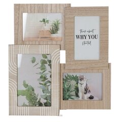 Фото рамка DKD Home Decor Стеклянный Натуральный Деревянный MDF Скандинавский (36 x 1,8 x 36 cm) цена и информация | Рамки, фотоальбомы | 220.lv