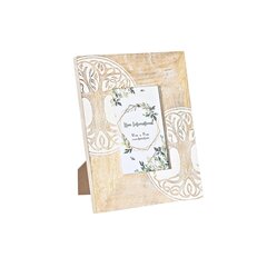 Фото рамка DKD Home Decor 20 x 2 x 25,5 cm Стеклянный Дерево Коричневый Белый Древесина манго Индиец цена и информация | Рамки, фотоальбомы | 220.lv