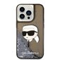 KARL LAGERFELD Glitter Karl Head - iPhone 14 Pro , melns cena un informācija | Telefonu vāciņi, maciņi | 220.lv