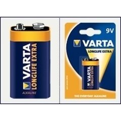 Baterijas Varta Longlife Extra 9 V block cena un informācija | Baterijas | 220.lv