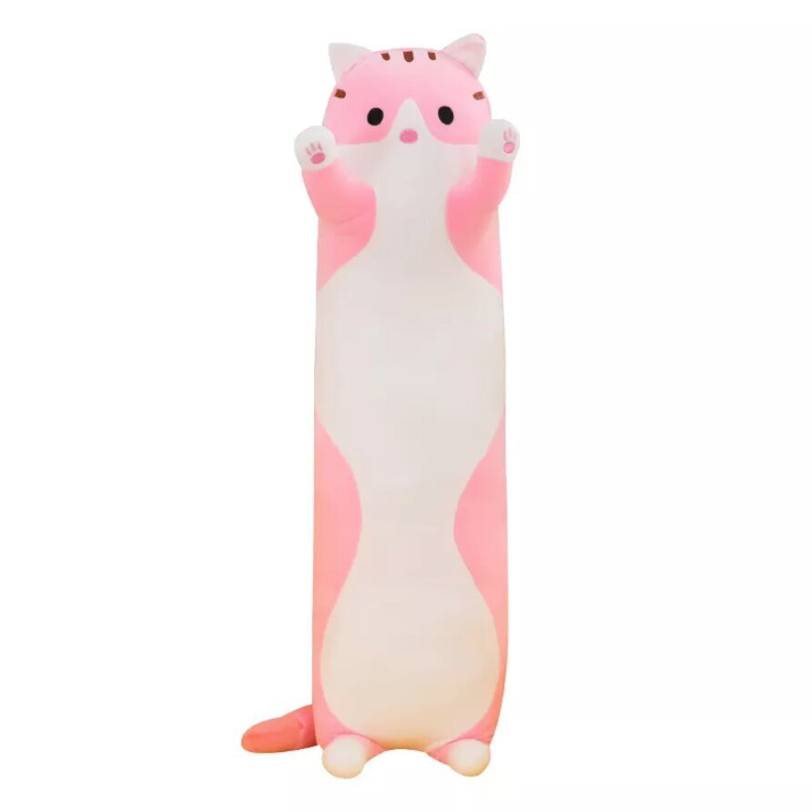 Plīša rotaļlietu kaķis Airi, rozā, 70 cm cena un informācija | Mīkstās (plīša) rotaļlietas | 220.lv