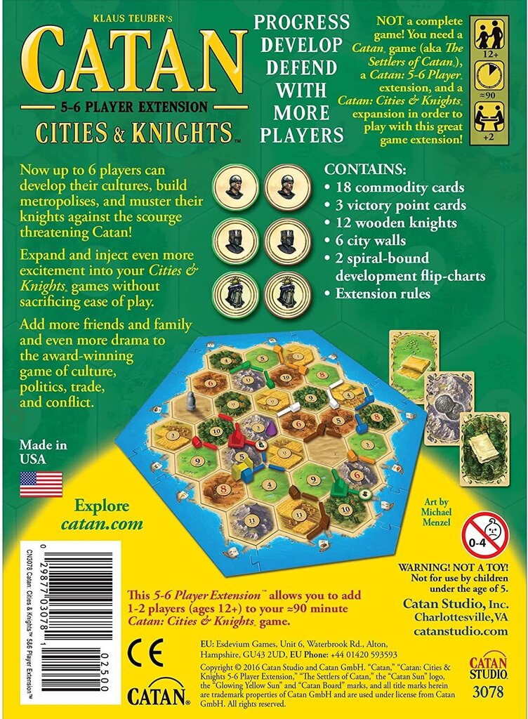 Kāršu spēle Catan: Cities & Knights цена и информация | Galda spēles | 220.lv