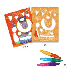 Раскраска для самых маленьких - Канатоходец и цирк, DJECO DJ08989 цена и информация | Развивающие игрушки | 220.lv
