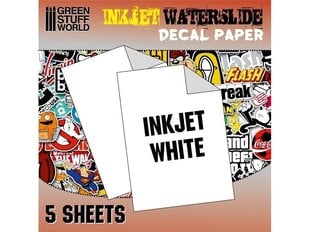 Green stuff world - Balts papīrs uzlīmju drukāšanai (5 gab A4), tintes printeriem, 10067 cena un informācija | Burtnīcas un papīra preces | 220.lv