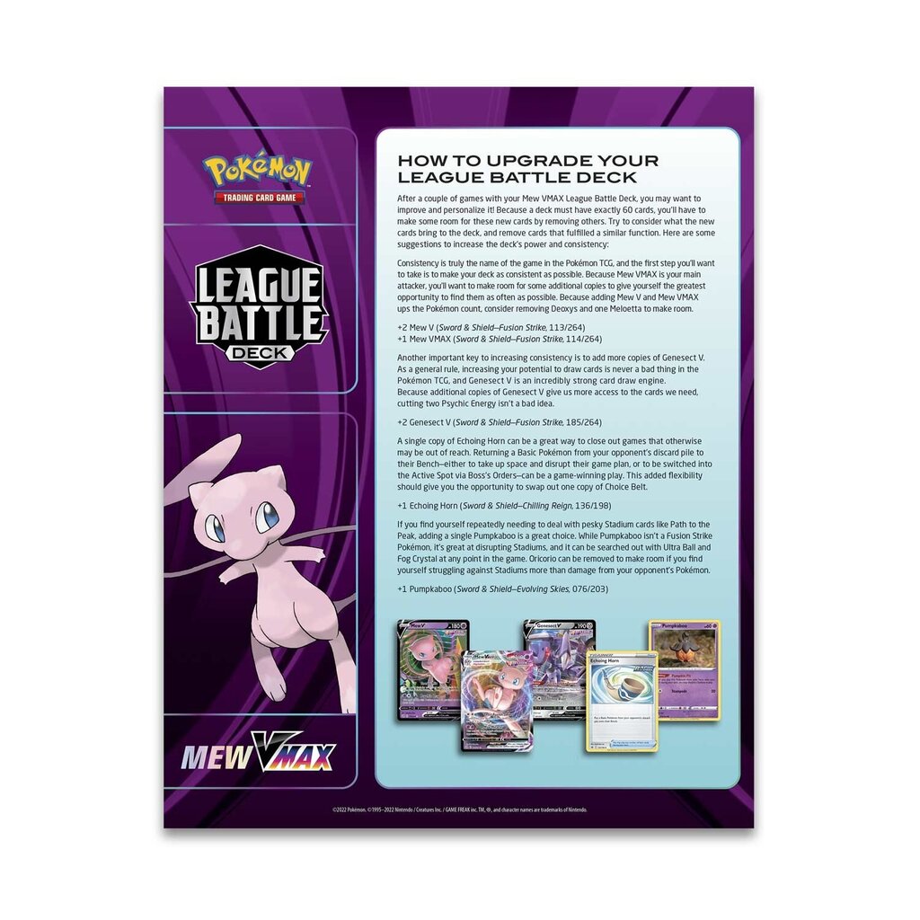 Kārtis Pokemon TCG — League Battle Deck — Mew VMAX cena un informācija | Galda spēles | 220.lv