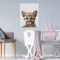 Apdrukāts sienas audekls Mazs leoparda dzīvnieku kanvas mākslas bērnu istabas interjera dekors - 40 x 30 cm cena un informācija | Gleznas | 220.lv