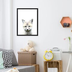 Настенный постер с милой лисой Плакат с животными Декор интерьера для детской комнаты - 40 х 27 см цена и информация | Декоративные наклейки | 220.lv